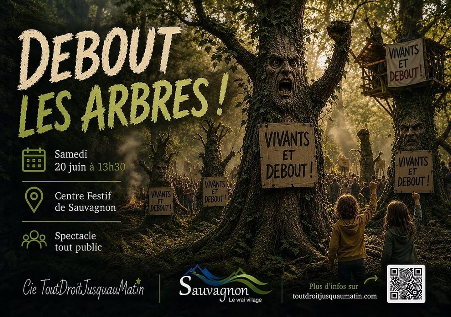 Festival Théâtre La Fabrikarêves Debout les arbres Place du Champ de Foire Sauvagnon