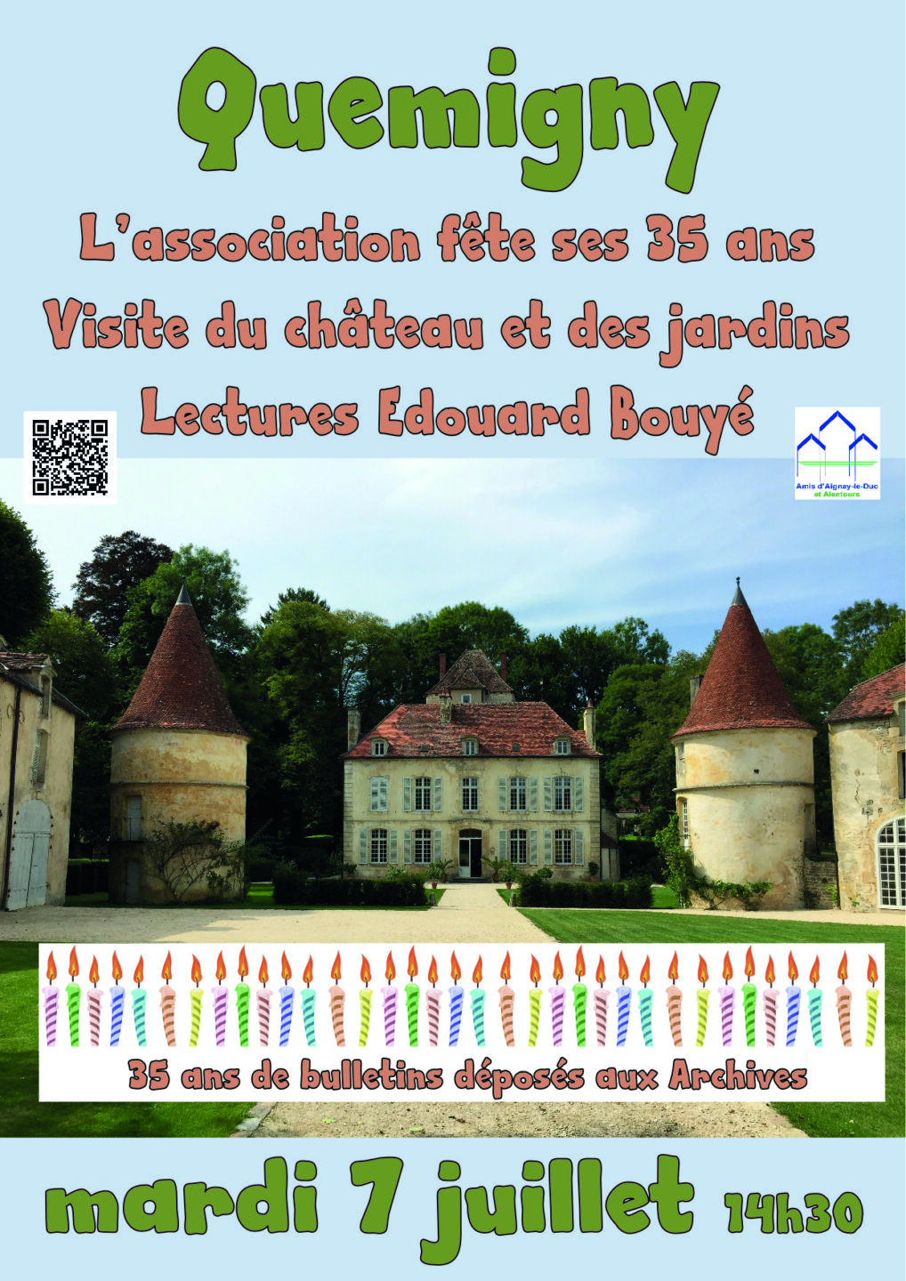 Festivités au château pour les 35 ans de l'association null Rue Basse Quemigny-sur-Seine 2026-07-07