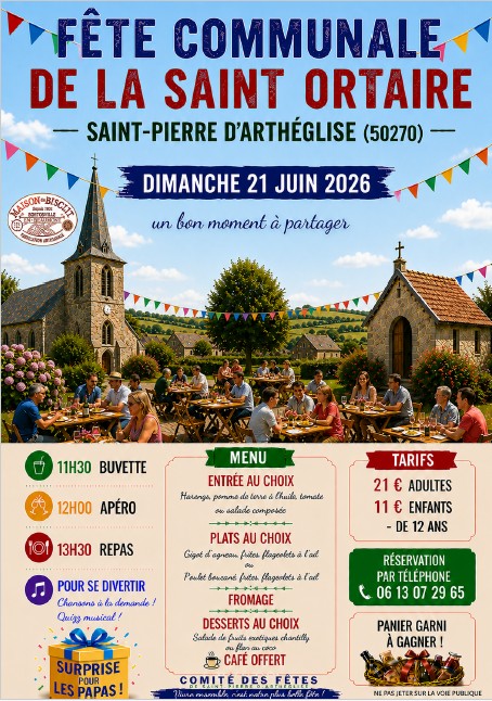 Fête communale Saint Ortaire Saint-Pierre-d'Arthéglise 2026-06-21