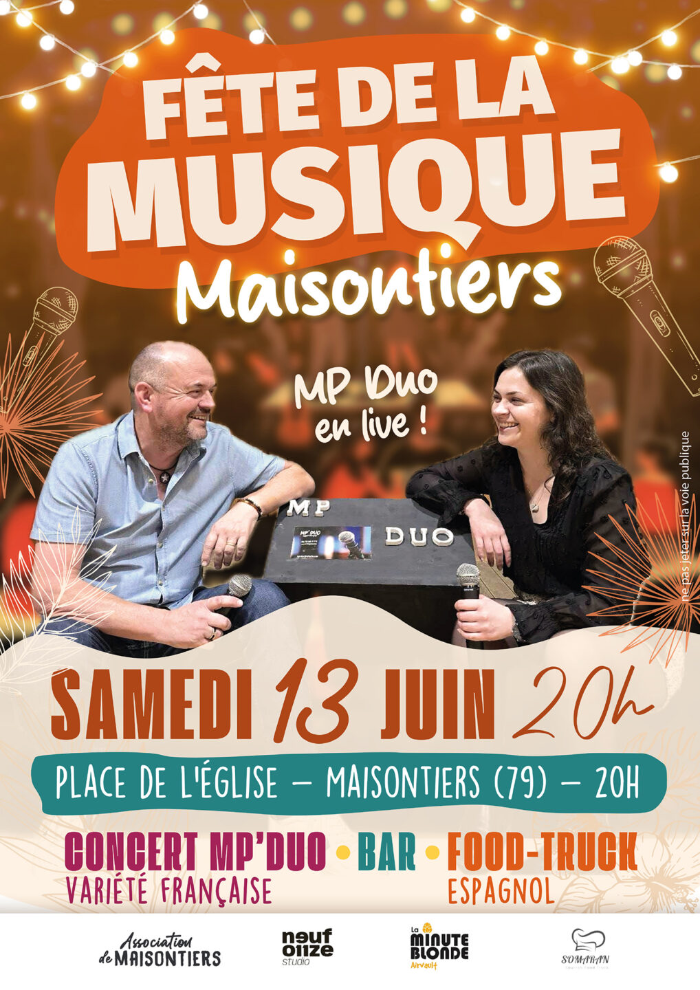 Fête de la Musique à Maisontiers Place de l'église Maisontiers 2026-06-13