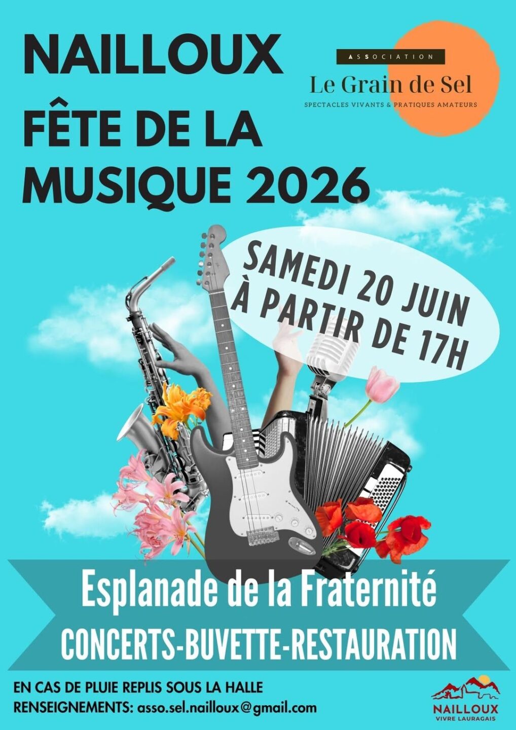 FÊTE DE LA MUSIQUE À NAILLOUX ESPLANADE DE LA FRATERNITÉ Nailloux 2026-06-20