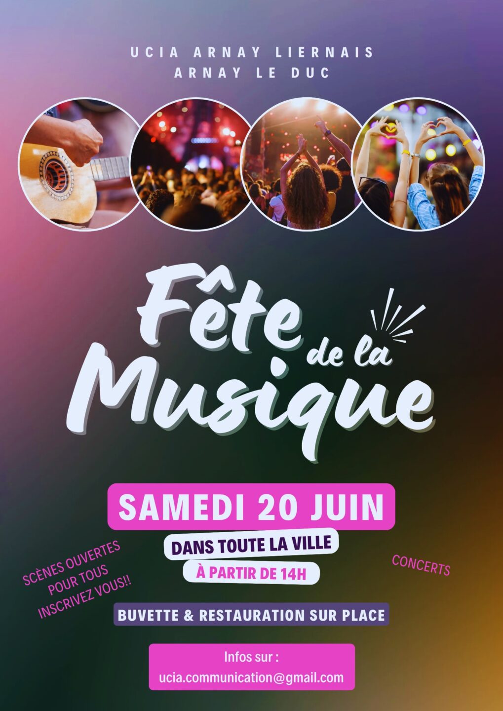Fête de la Musique Centre-ville Arnay-le-Duc 2026-06-20
