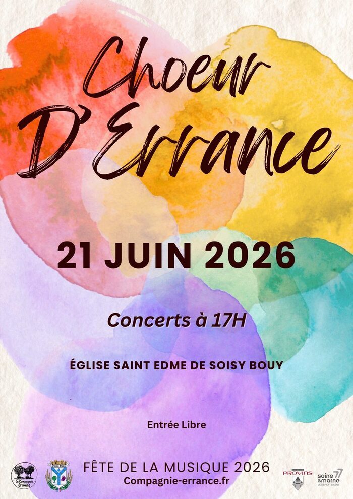 Fête de la musique du Choeur d'Errance Église Saint Edme de Soisy Bouy Soisy-Bouy