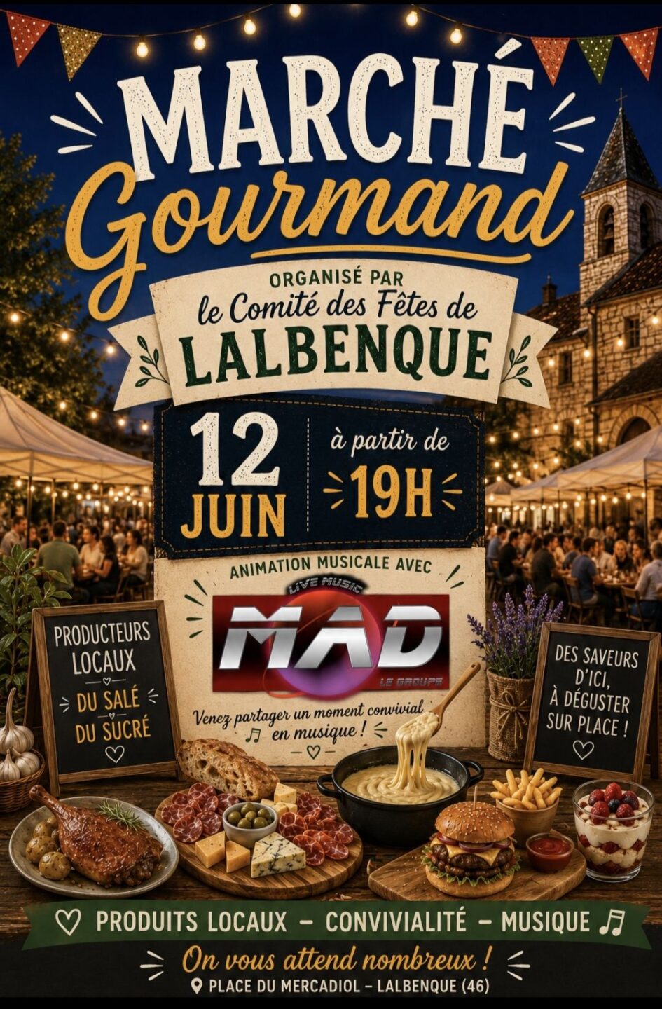 Fête de la musique et marché gourmand à Lalbenque Lalbenque