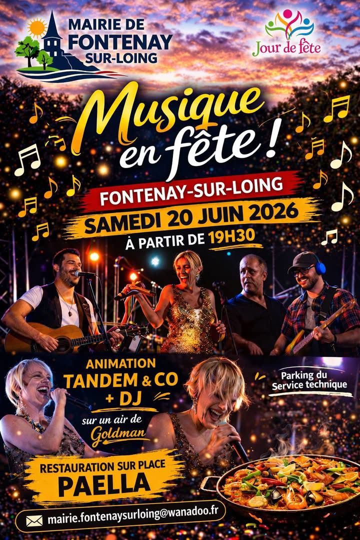 Fête de la musique  Fontenay-sur-Loing 2026-06-20