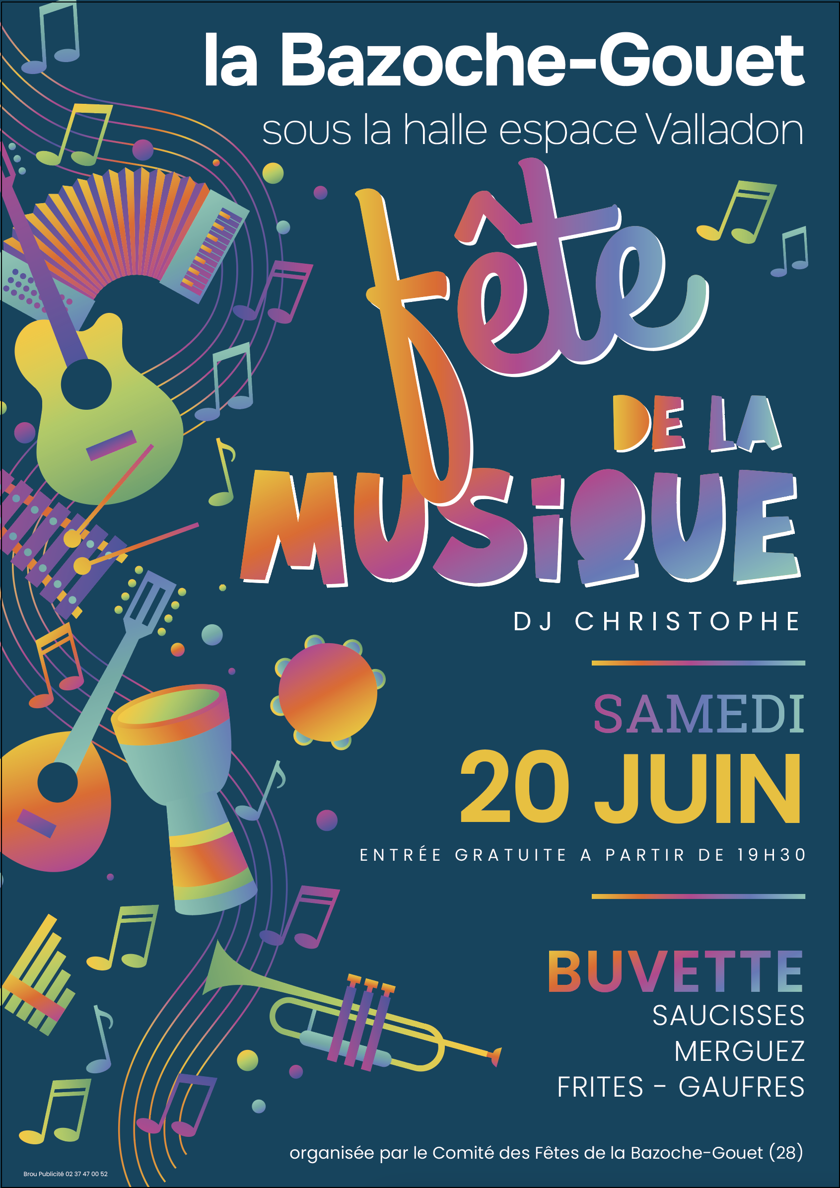 Fête de la Musique Sous la halle espace Valladon La Bazoche-Gouet 2026-06-20