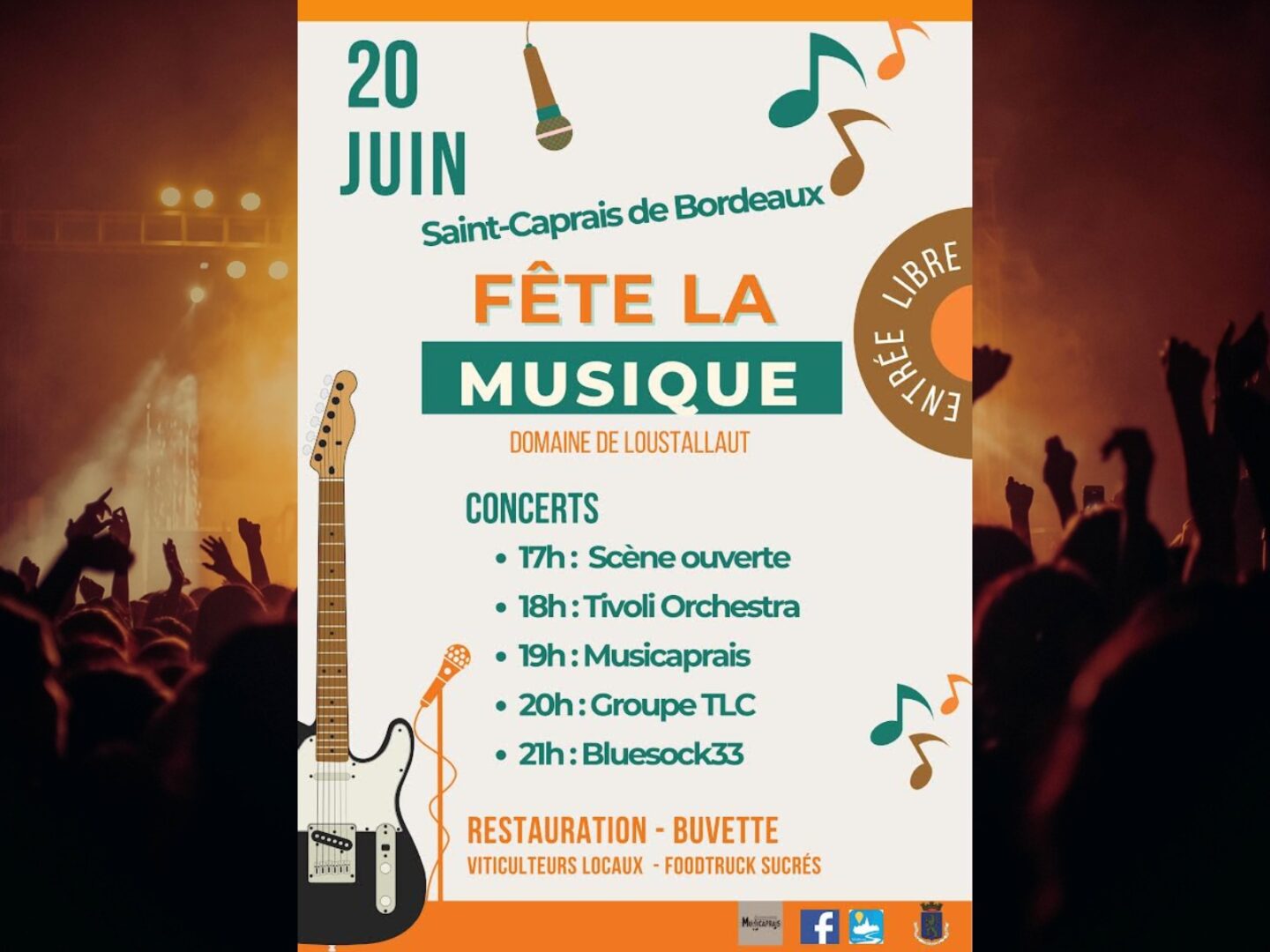 Fete de la musique Domaine de Loustallaut Saint-Caprais-de-Bordeaux 2026-06-20