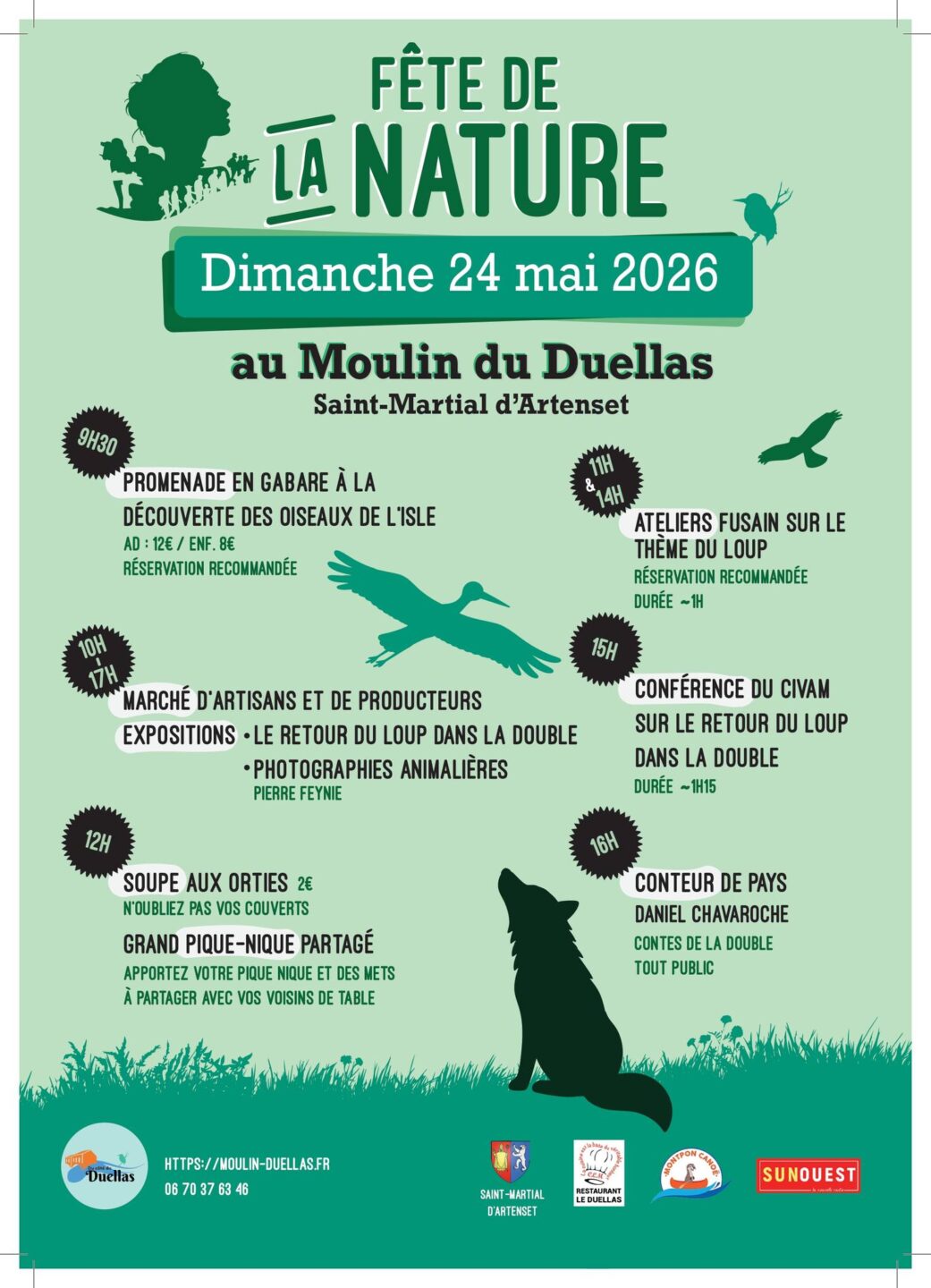 Fête de la nature Moulin du Duellas Saint-Martial-d&rsquo;Artenset