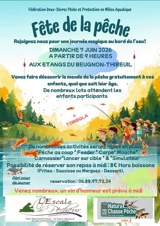 Fête de la pêche Etangs Beugnon-Thireuil 2026-06-07