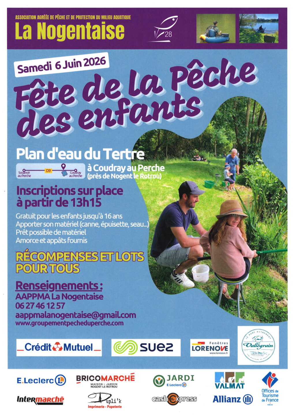 Fête de la Pêche des Enfants Plan d'eau du Tertre Coudray-au-Perche 2026-06-06