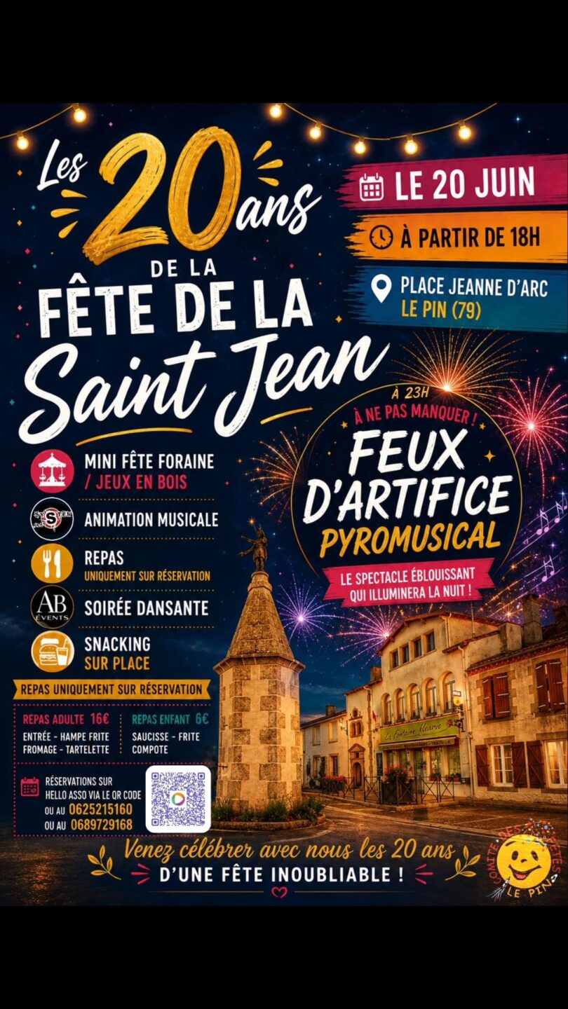 Fête de la Saint Jean Place Jeanne d'Arc Le Pin 2026-06-20