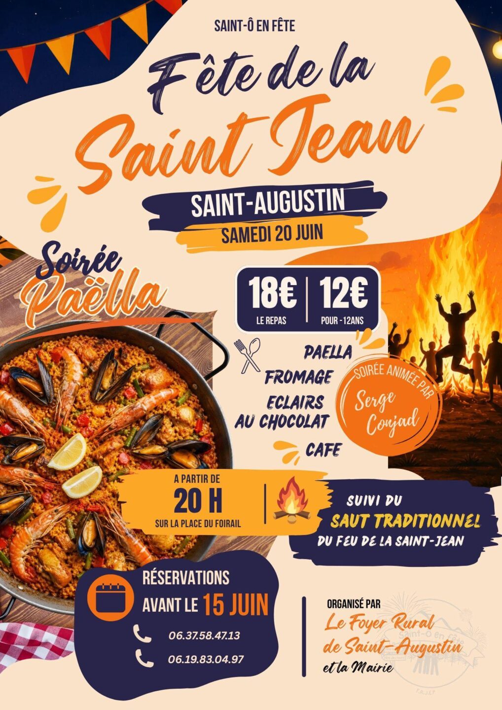 Fête de la Saint-Jean Soirée paëlla  Saint-Augustin
