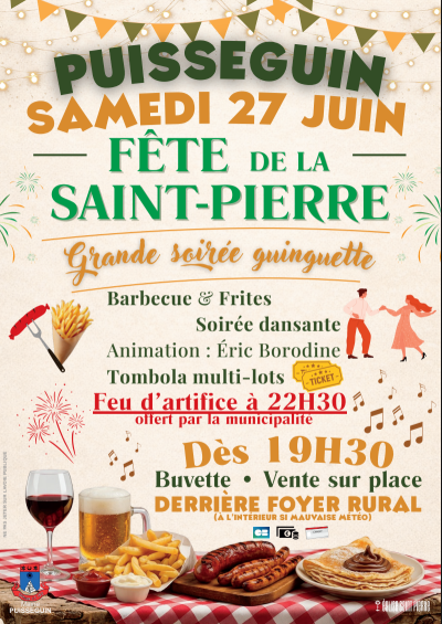 Fête de la Saint-Pierre Soirée Guinguette Puisseguin