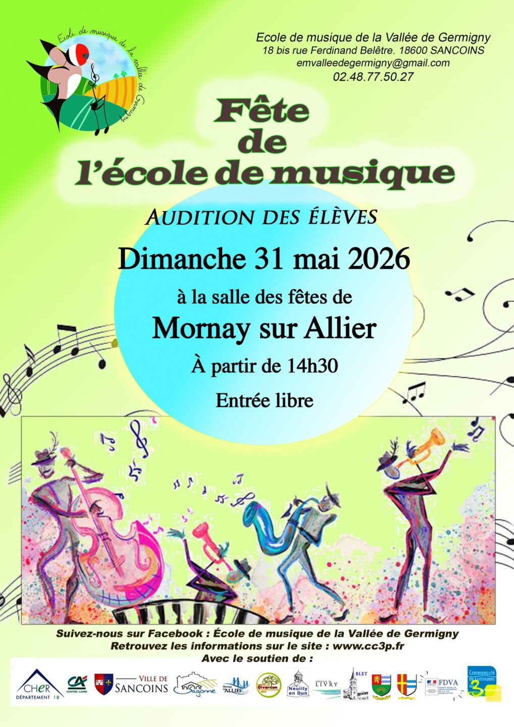 Fête de l'école de muisque Mornay-sur-Allier 2026-05-31