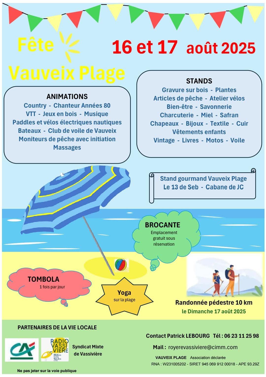 Fête de Vauveix Plage Royère-de-Vassivière