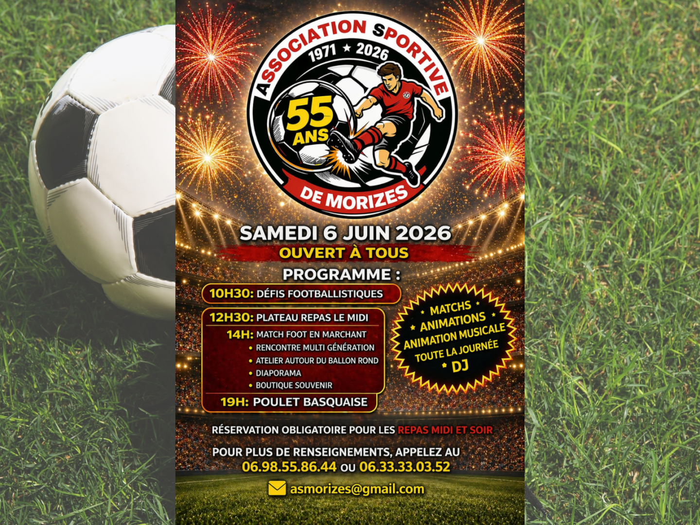 Fête des 55ans du club de Foot de Morizès City Stade Morizès