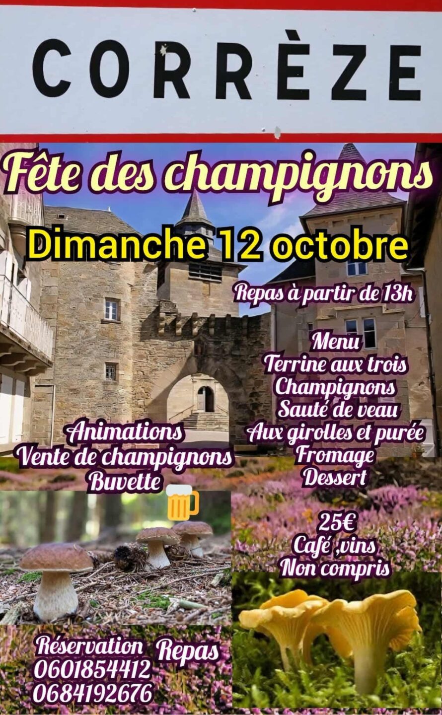 Fête des Champignons Place de la Mairie Corrèze 2026-10-11