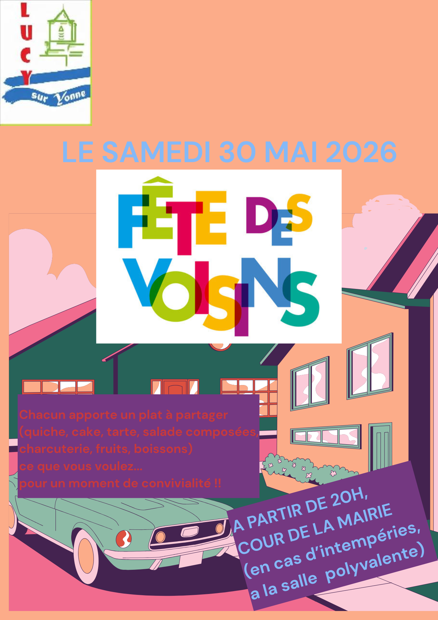 Fête des Voisins à Lucy-sur-Yonne Rue de la Mairie Lucy-sur-Yonne
