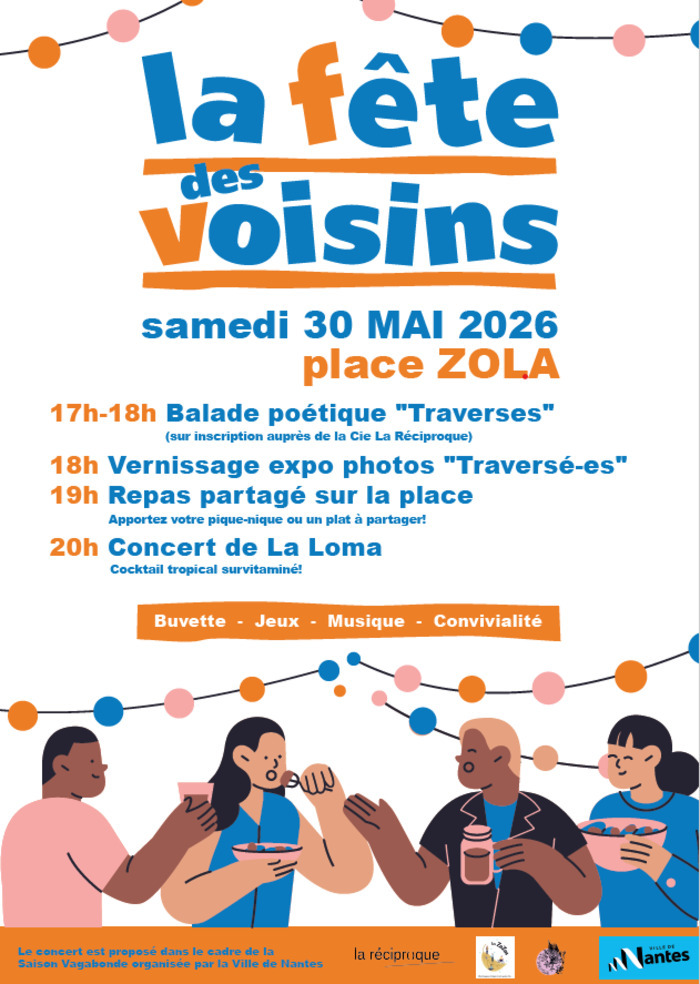 Fête des voisins de la Place Zola – Concert Saison Vagabonde, Place Zola, Nantes