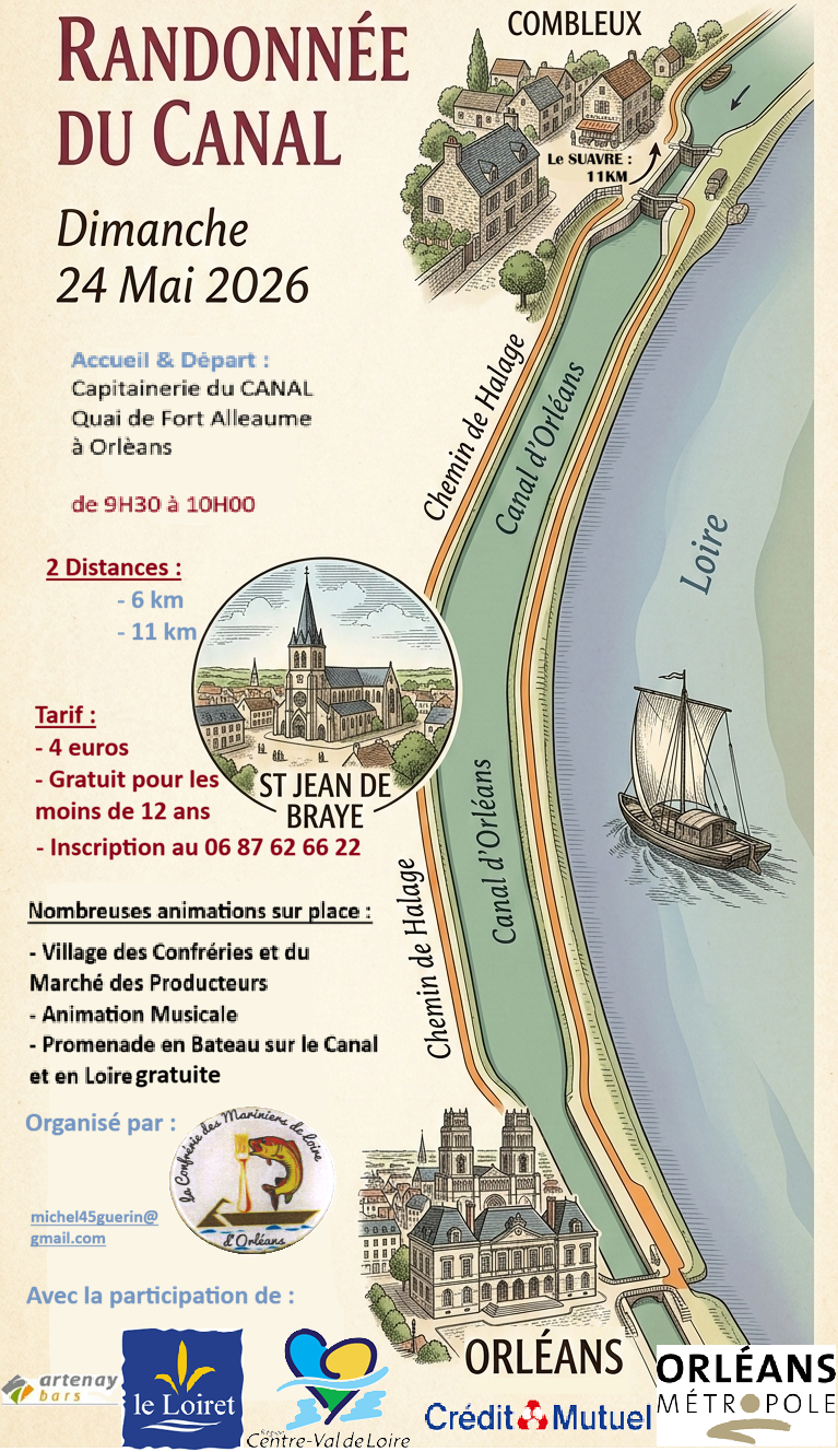 Fête du Canal par la Confrérie des Mariniers de Loire Orléans