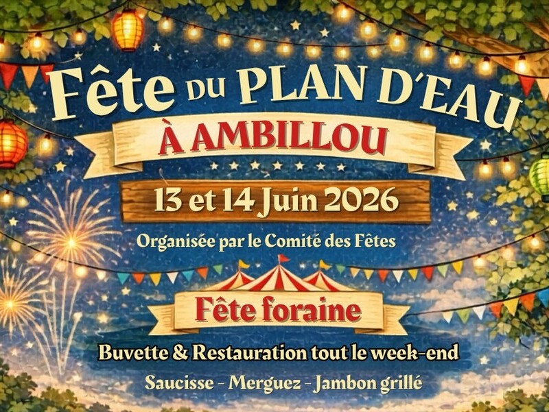 FETE DU PLAN D'EAU A AMBILLOU (37) Plan d'eau Ambillou 2026-06-13