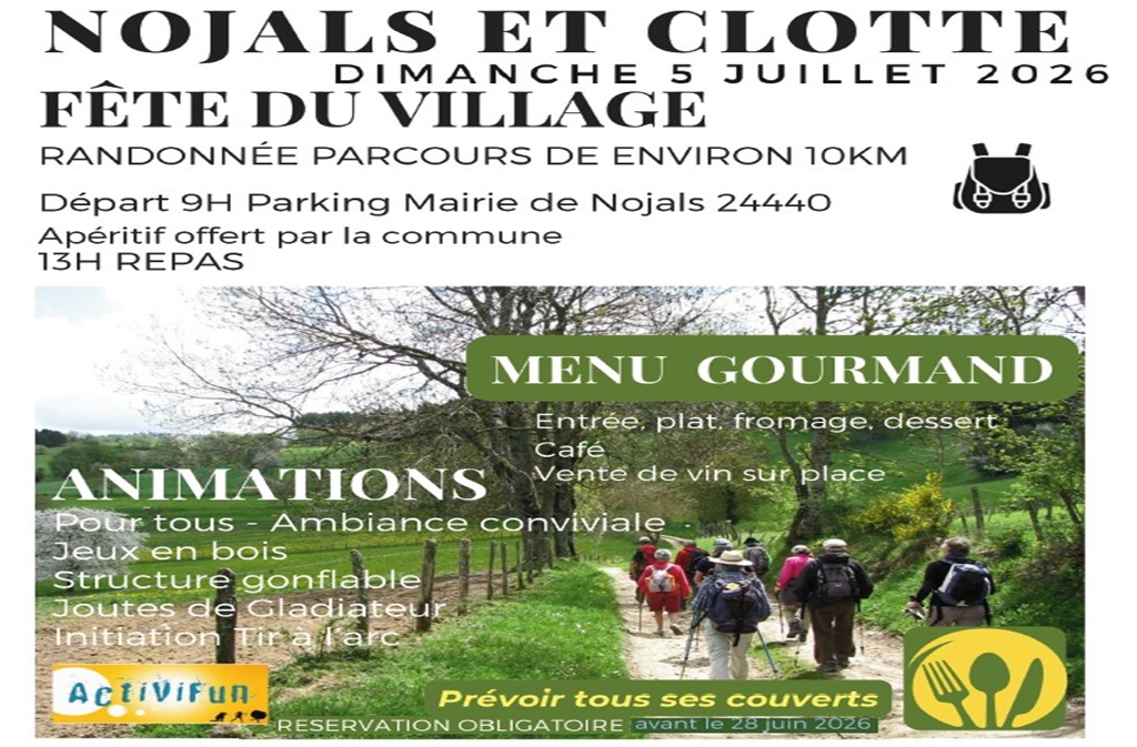 Fête du village randonnée et repas Salle des fêtes Beaumontois en Périgord 2026-07-05