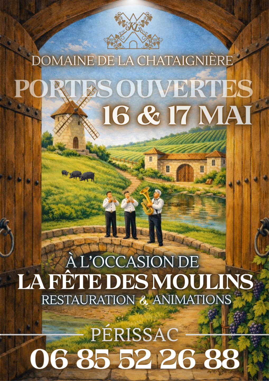 Fête européenne des moulins au Domaine de la Chataignière 1 Lieu-dit Grandes Terres Périssac 2026-05-16