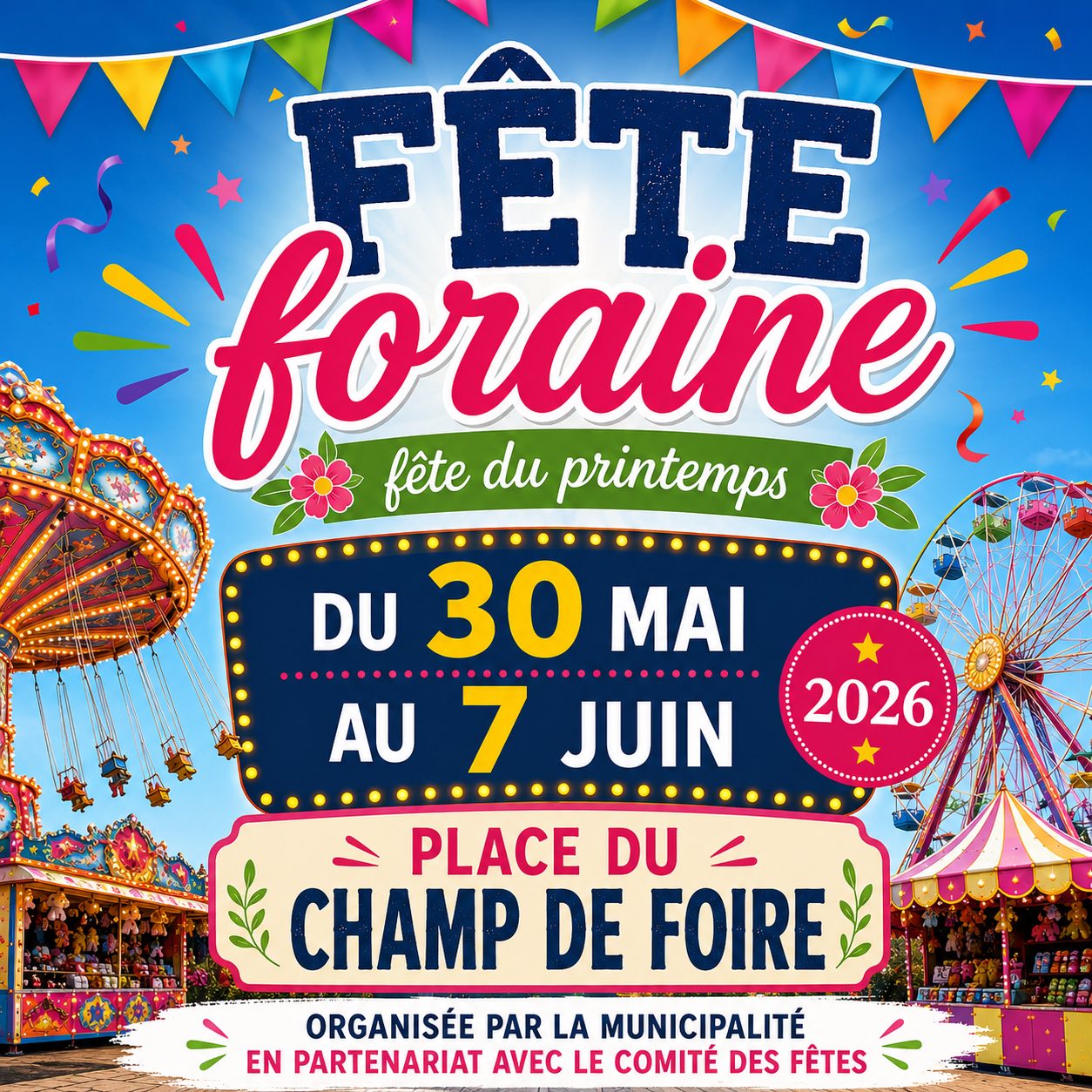 Fête foraine Place du Champ de Foire Saint-Gaultier 2026-05-30