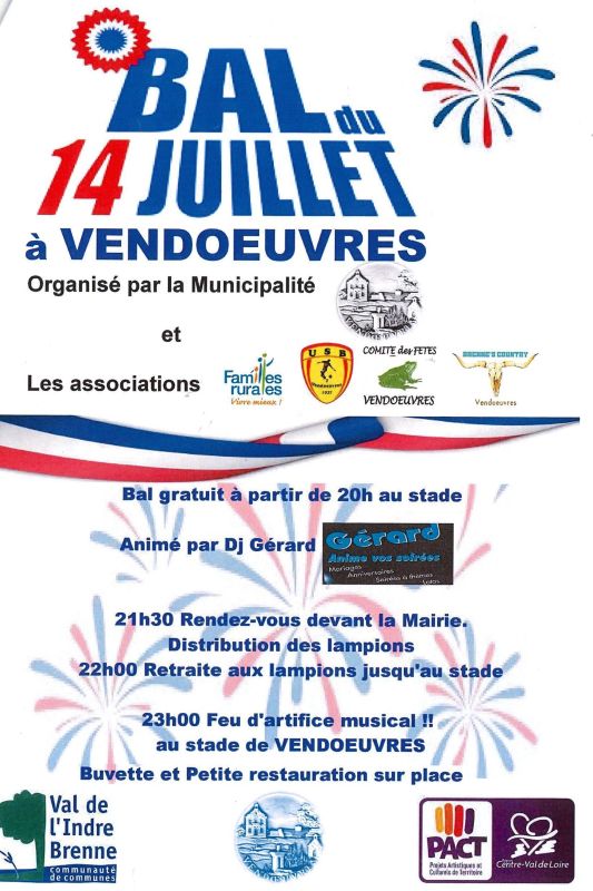 Fête nationale de Vendoeuvres Vendœuvres