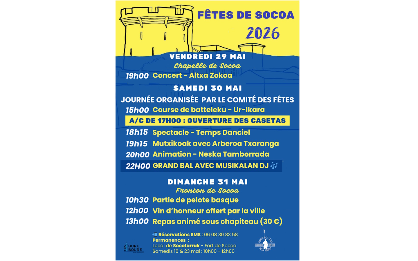 Fêtes de Socoa Devant les restaurants Ciboure