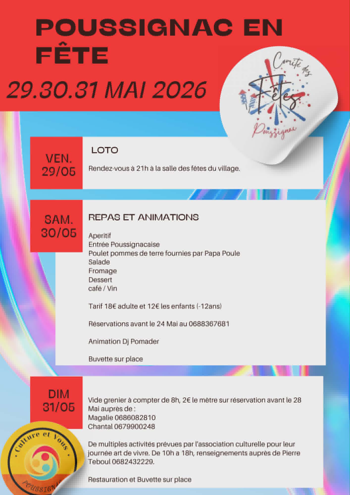 Fêtes du village  Poussignac