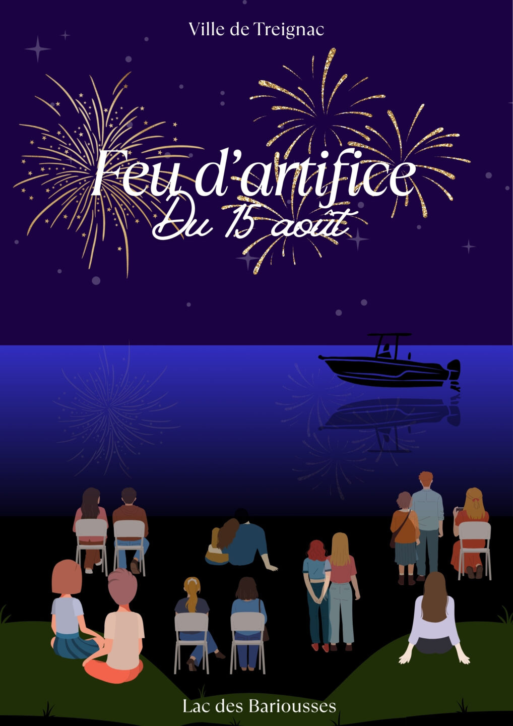 Feu d’artifice et concert au Lac des Bariousses Treignac