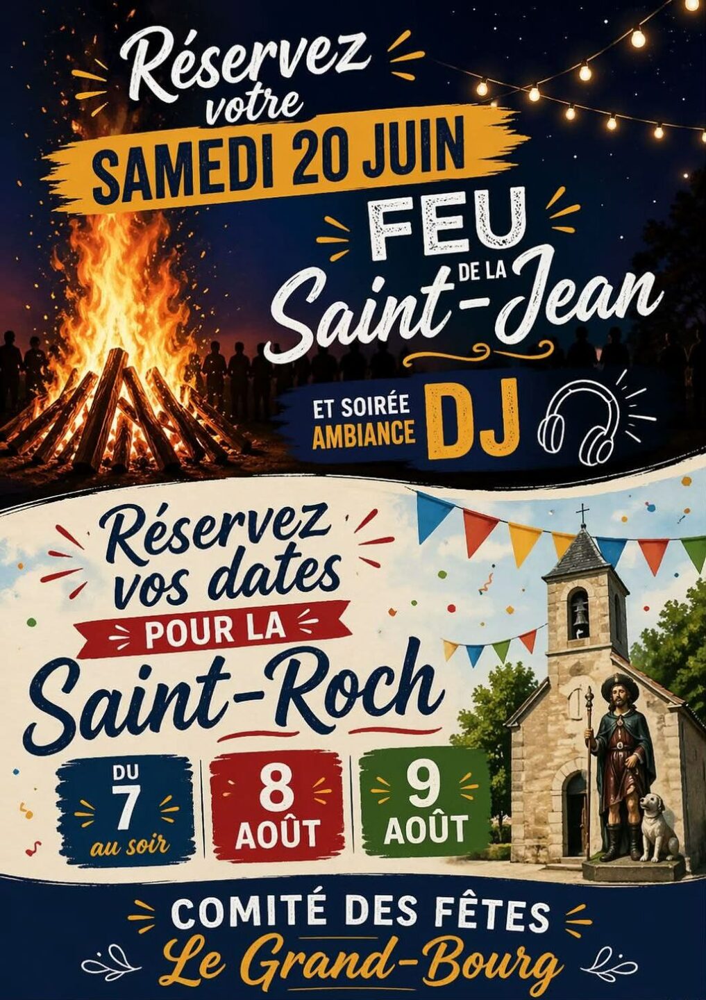 Feu de la Saint Jean Bord de la Gartempe Le Grand-Bourg 2026-06-20