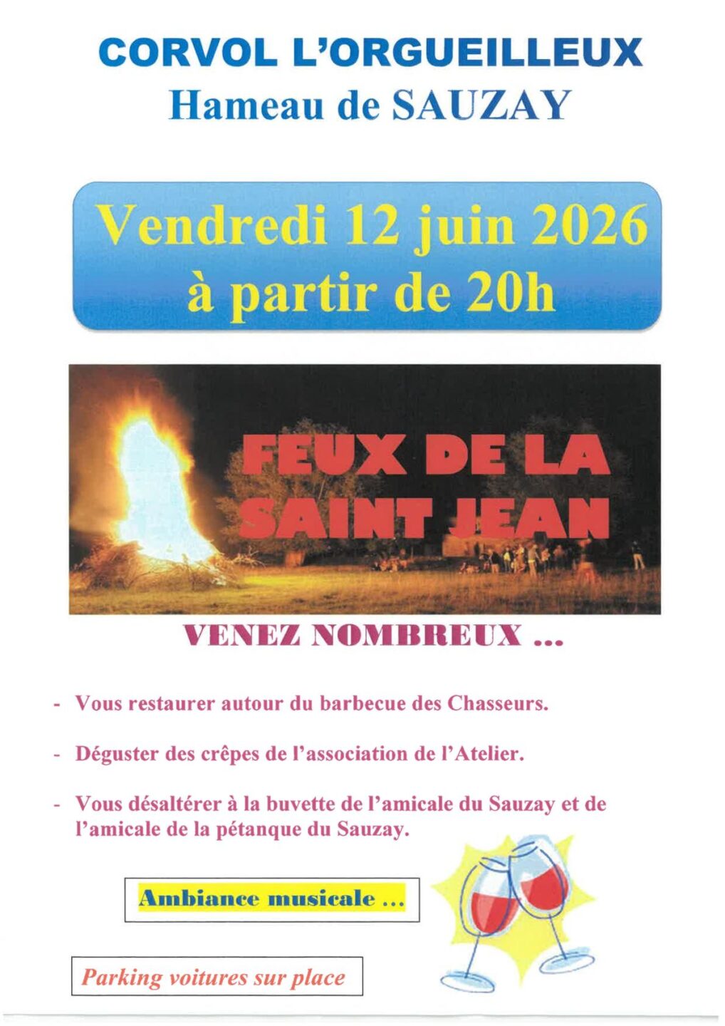 Feux de la Saint -Jean Corvol-l’Orgueilleux