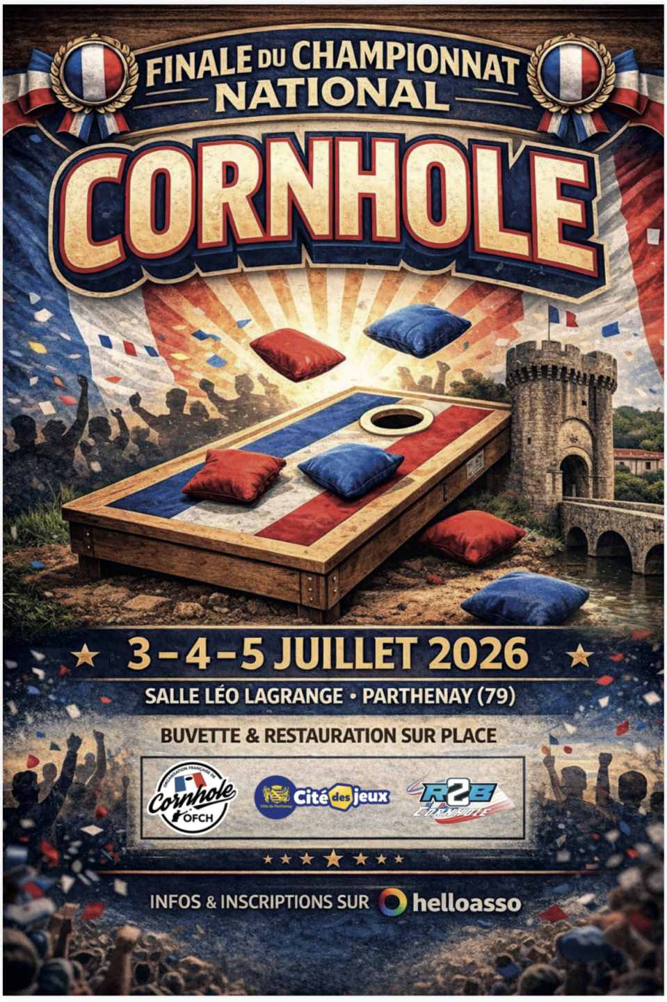 Finale nationale de cornhole 31 Avenue Antoine de Saint-Exupéry Châtillon-sur-Thouet 2026-07-03