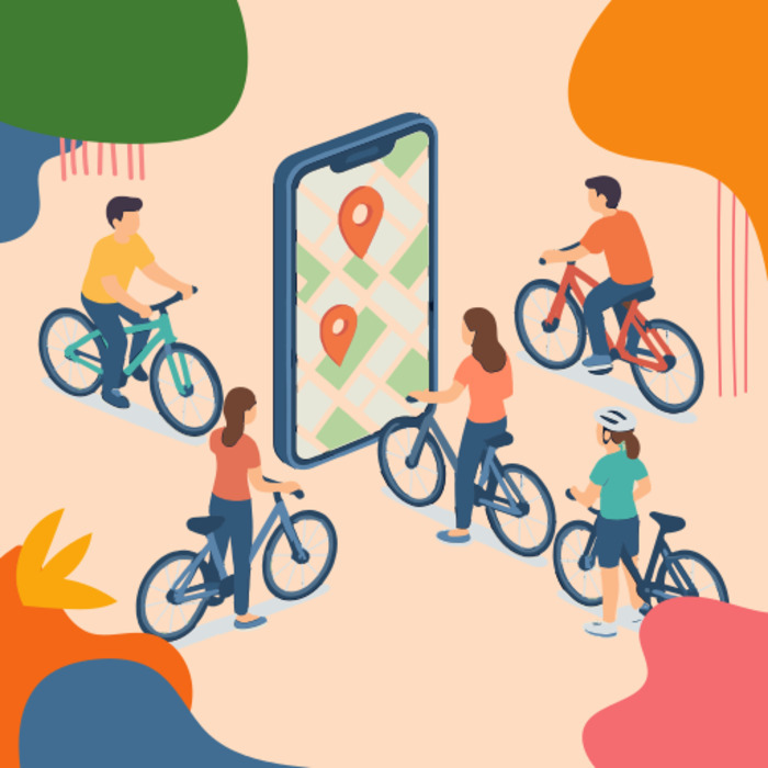 Focus appli vélo Médiathèque Castagnéra Talence
