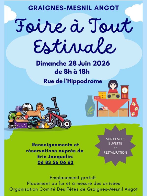 Foire à tout estivale Rue de l'Hippodrome Graignes-Mesnil-Angot 2026-06-28