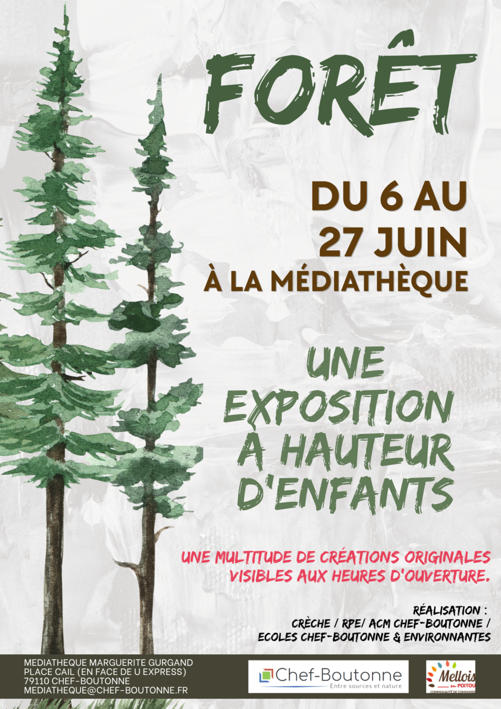 Forêt une exposition à hauteur d’enfants Chef-Boutonne