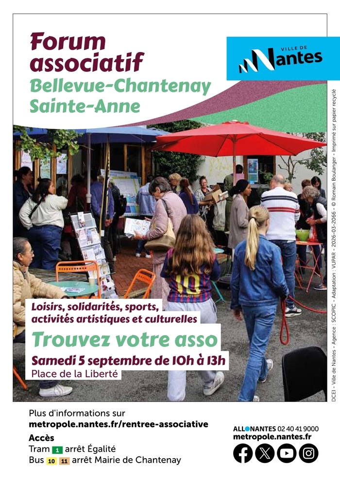 Forum des associations du quartier Bellevue–Chantenay–Sainte-Anne, Mairie annexe de Chantenay place de liberté, Nantes