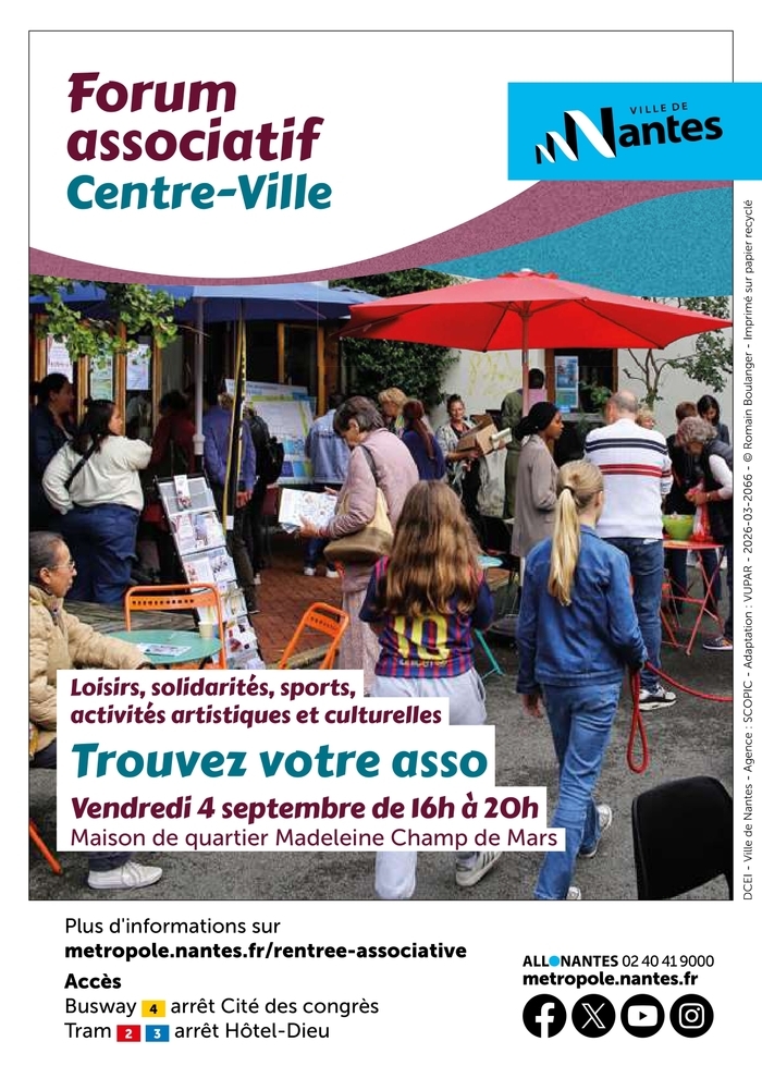 Forum des associations du quartier Centre-ville Maison de quartier Madeleine Champ de Mars Nantes
