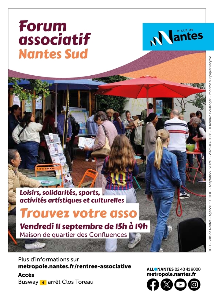 Forum des associations Nantes Sud Maison de quartier des Confluences Nantes