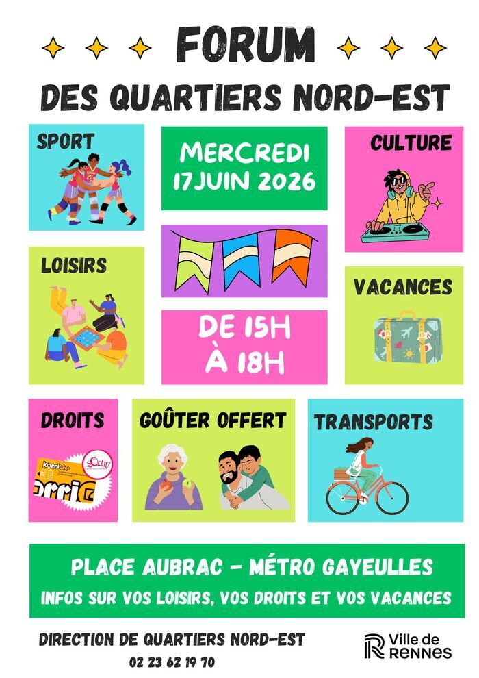 FORUM des quartiers NORD-EST, Place Lucie et Raymond Aubrac, Rennes