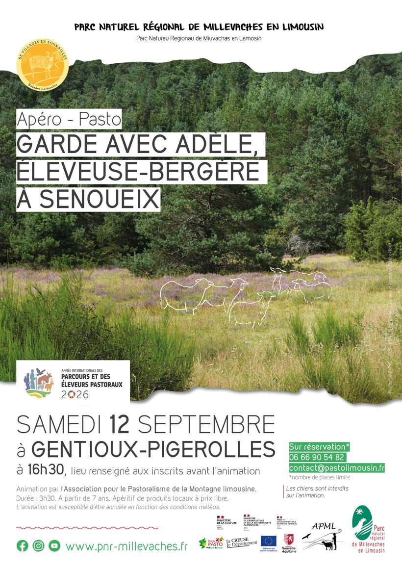 Garde avec Adèle, éleveuse-bergère à Senoueix Gentioux-Pigerolles