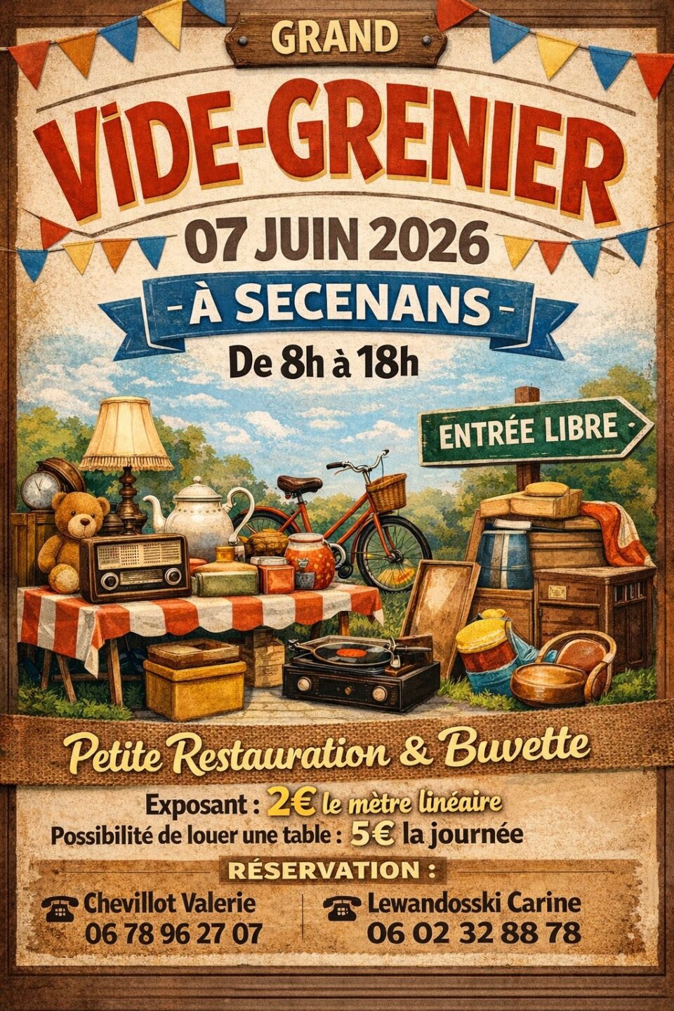 Grand vide-greniers  Secenans 2026-06-07