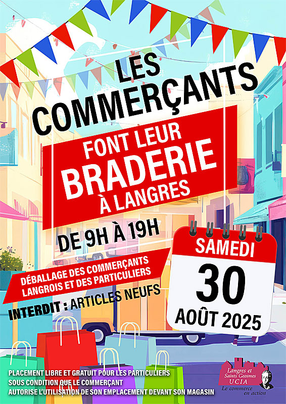 Grande Braderie Langres Centre Ville de Langres Langres 2026-08-29