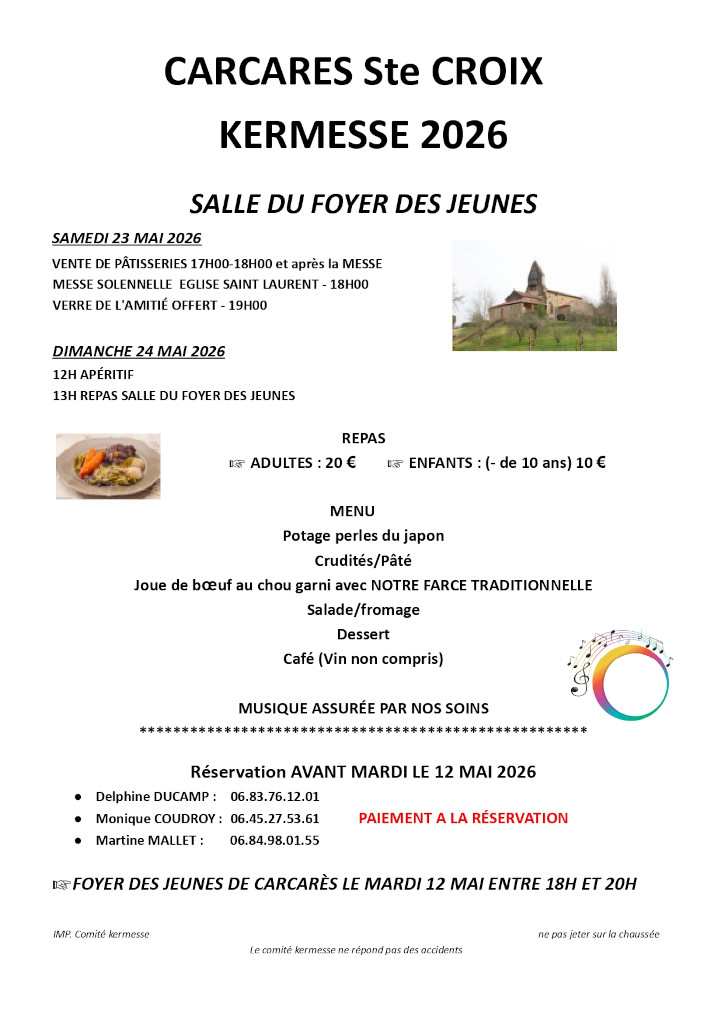Grande Kermesse 2026  Carcarès-Sainte-Croix