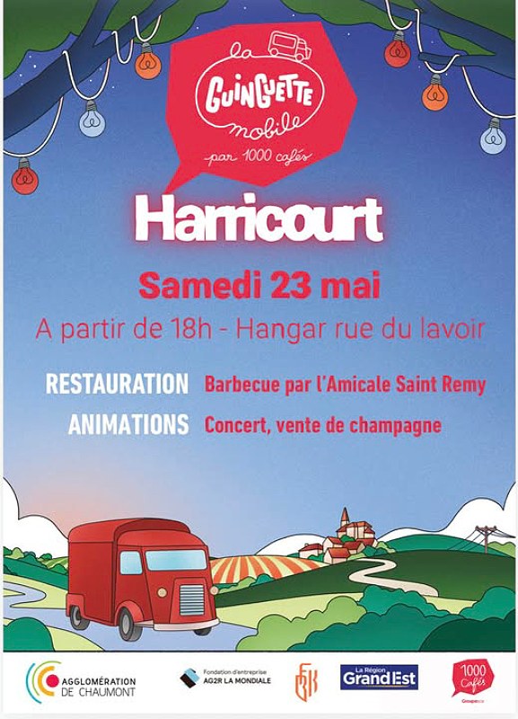 Guinguette mobile à Harricourt  Colombey les Deux Églises