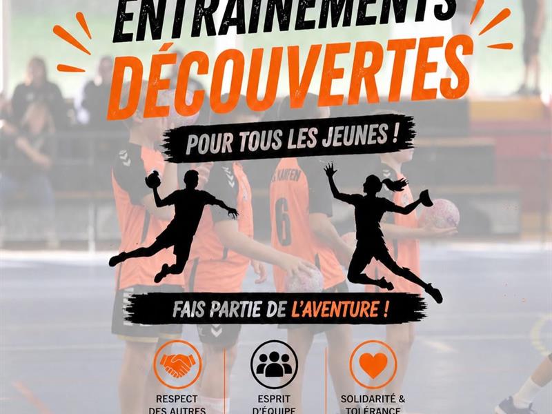 Handball Entraînements découvertes 38 rue de Hettange Kanfen 2026-06-01
