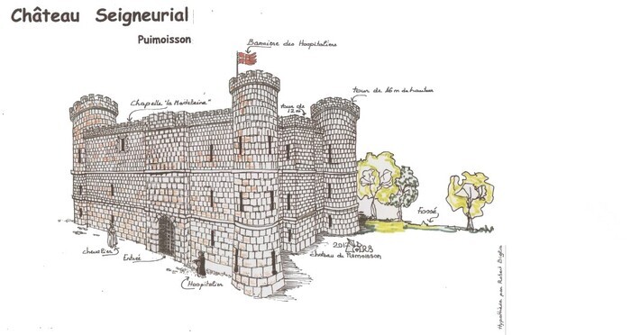 Histoire du château de Puimoisson, Salle poyvalente école Maria Borrely, Puimoisson