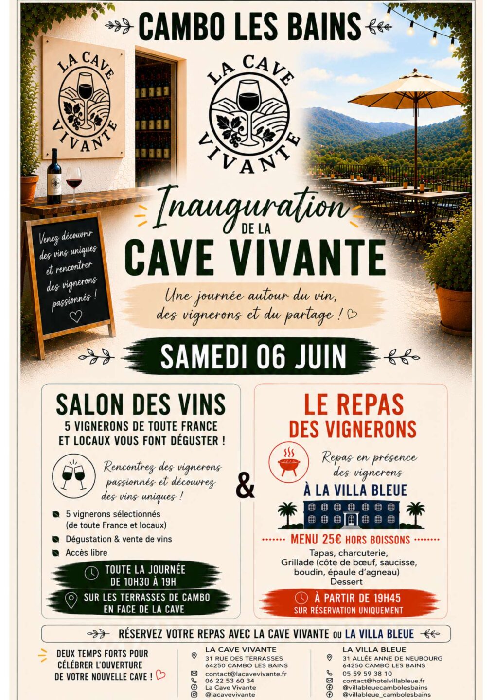 Inauguration de la Cave Vivante 31 Rue des Terrasses Cambo-les-Bains 2026-06-06